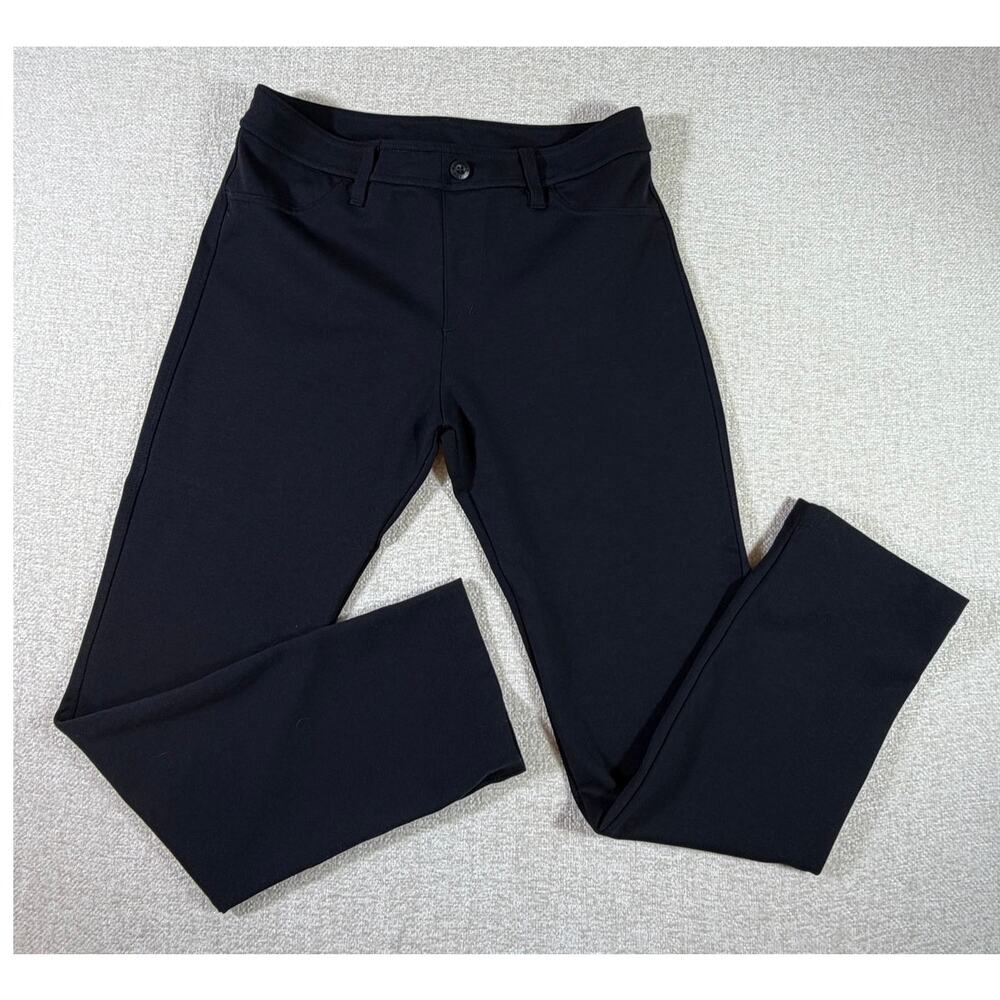 American Giant Women's 14 Black Straight Leg Knit Pants Heavyweight Stretch